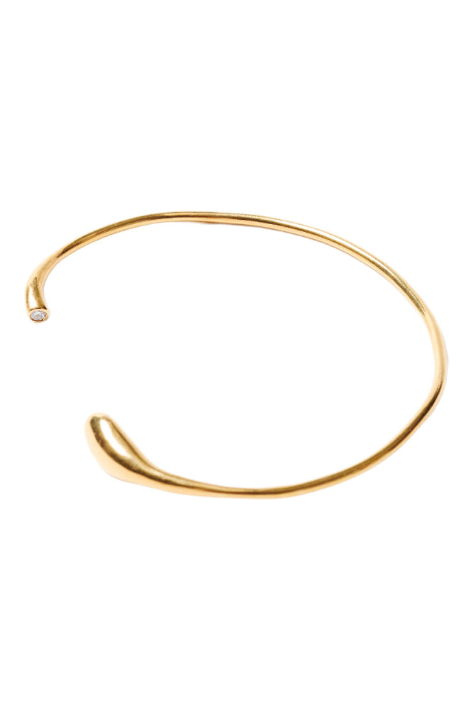 Chan Luu Diamond Serpentine Cuff Yellow Gold