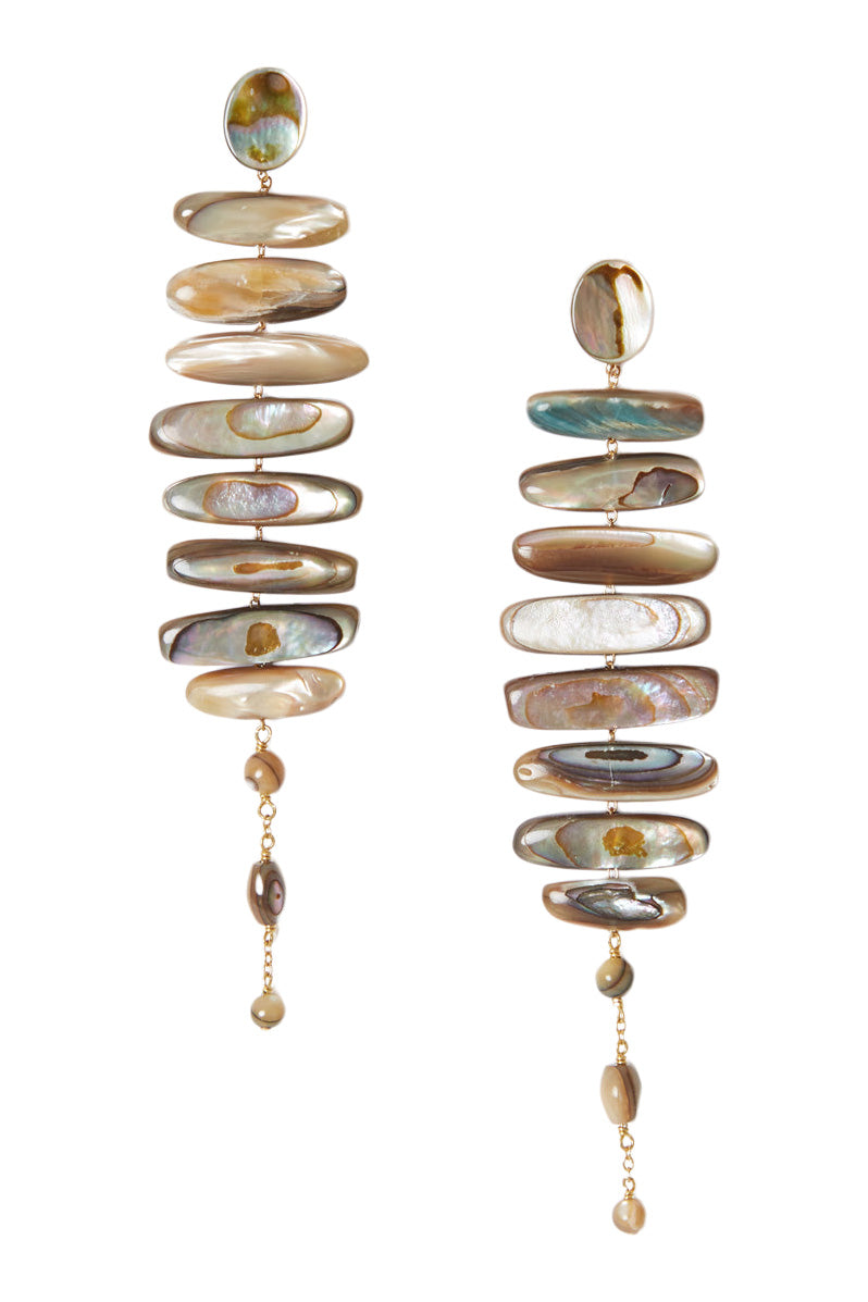Chan Luu Mizumi Earrings in Abalone