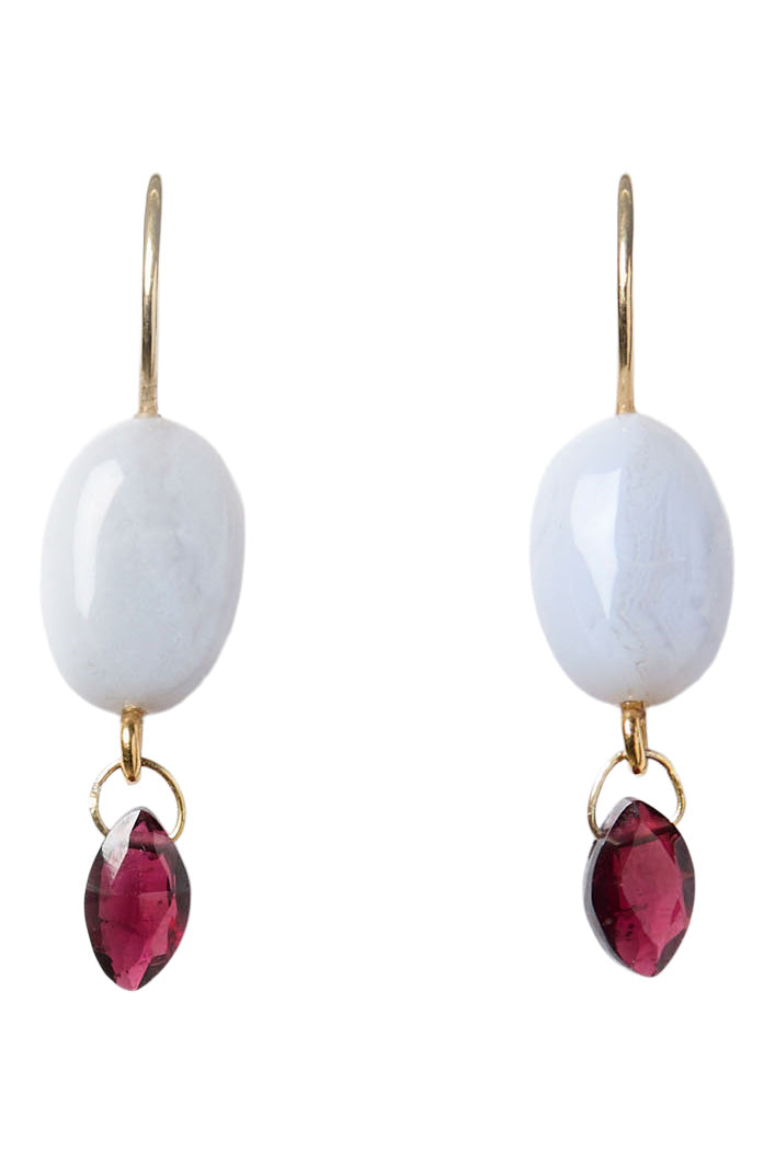 Chan Luu Jelly Bean Earrings in Blue Lace Agate