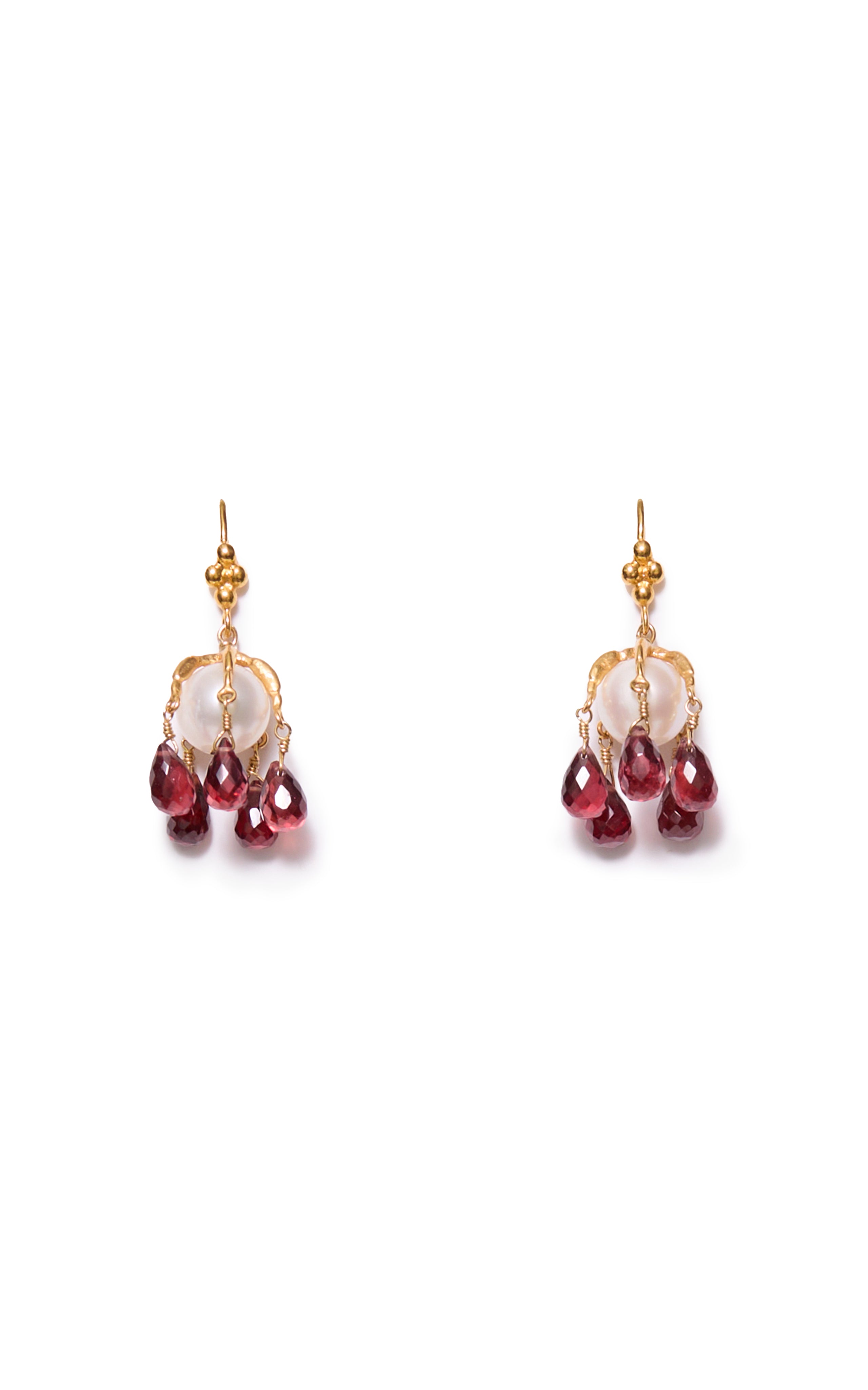 Chan Luu Garnet Drop Earrings