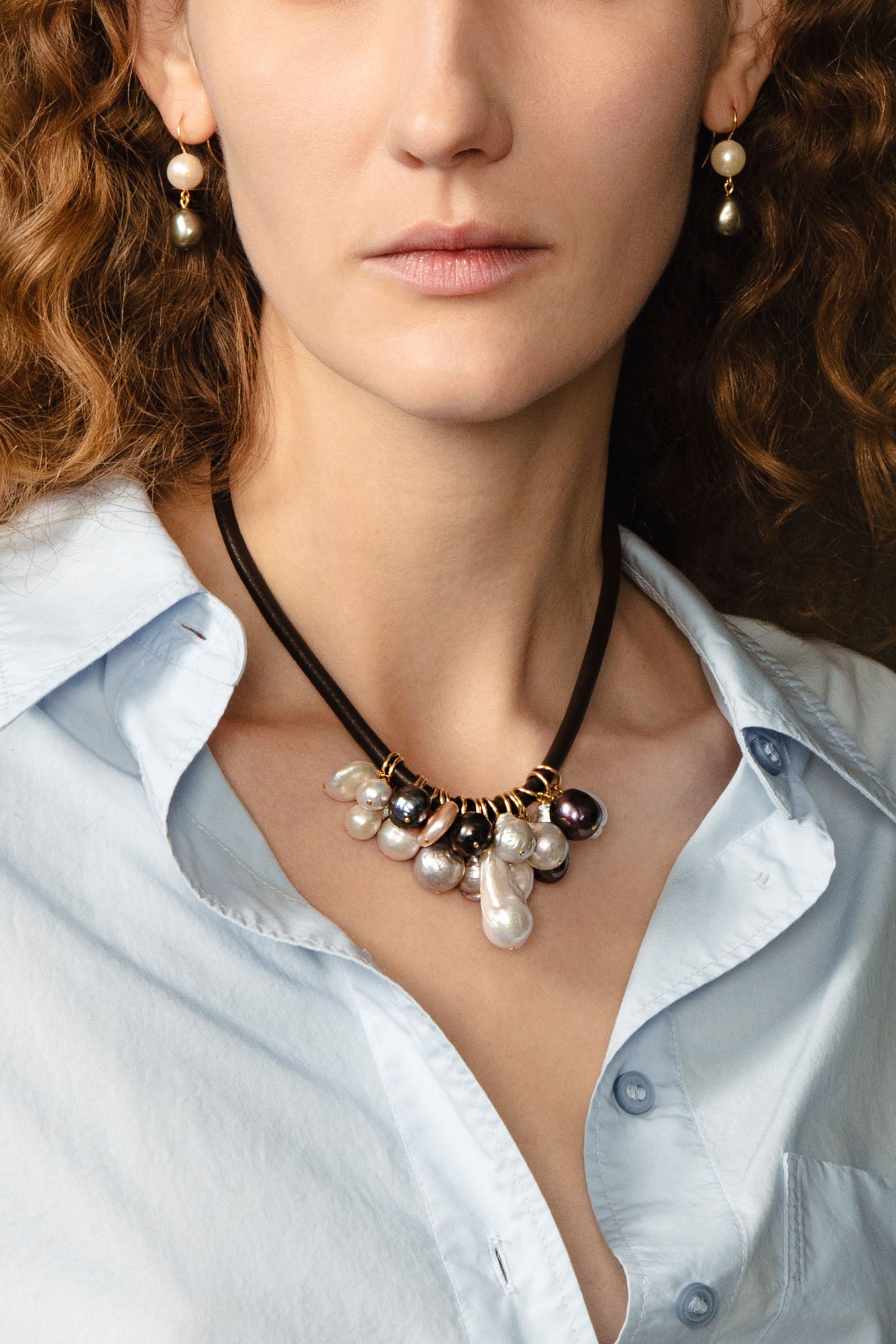 Chan Luu Freshwater Pearl Earrings in Multi