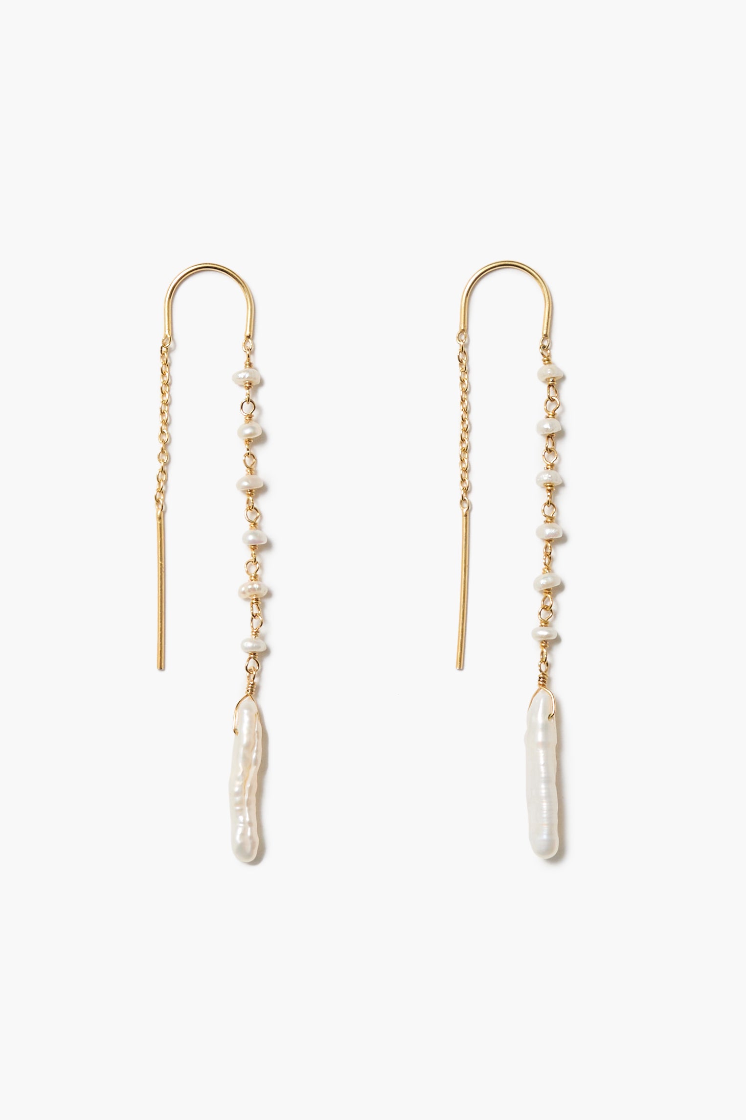Chan Luu White Pearl Earrings