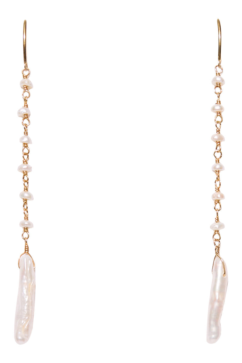 Chan Luu White Pearl Earrings