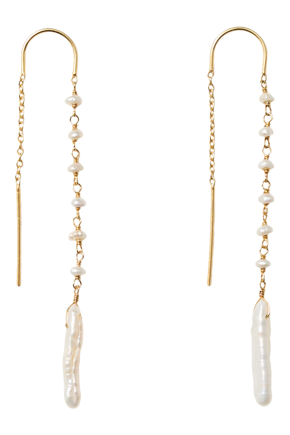 Chan Luu White Pearl Earrings