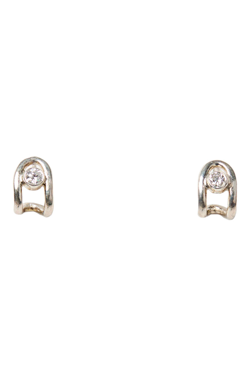 Chan Luu Huggie Post Back Earrings in Silver