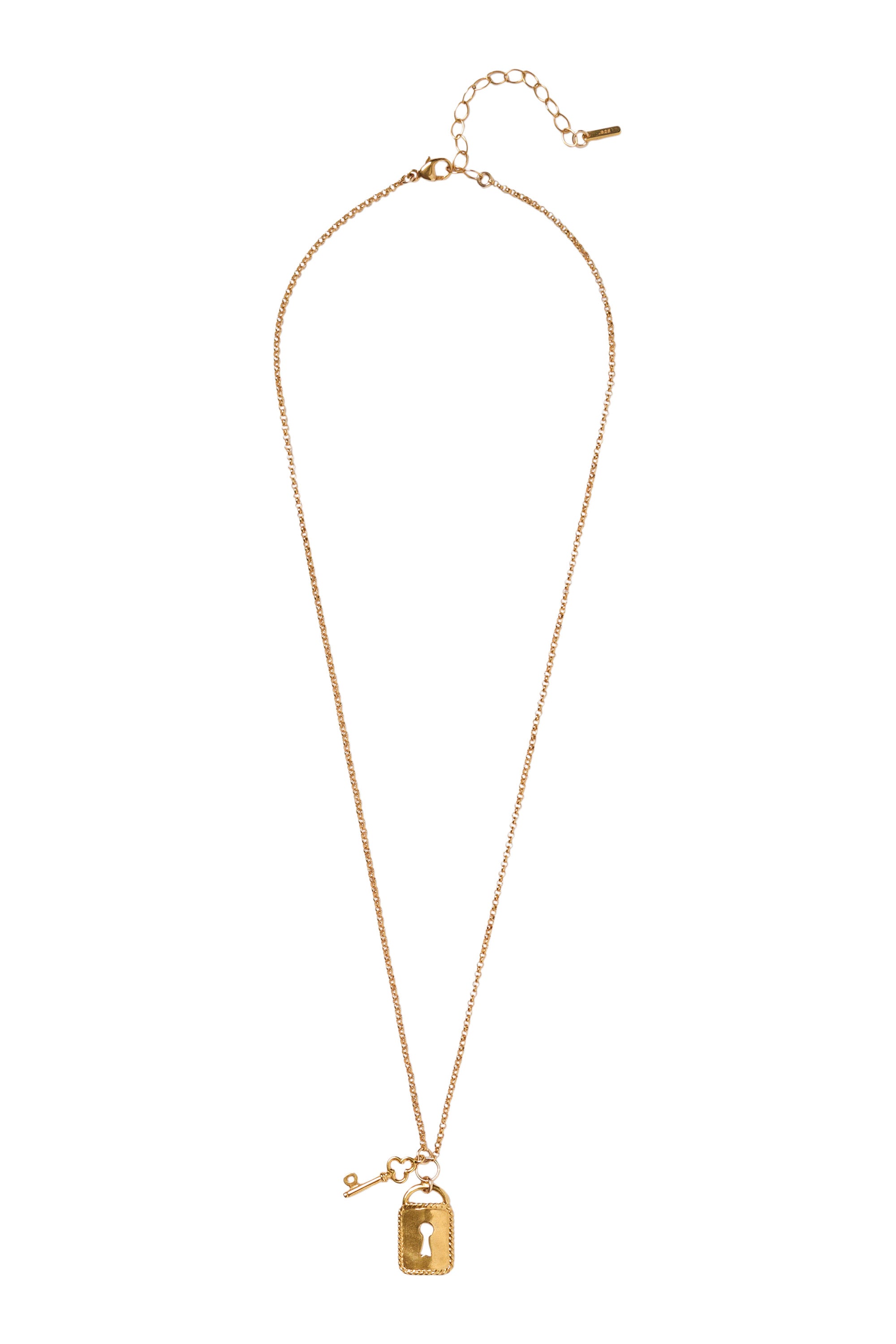 Chan Luu Lock and Key Necklace in Yellow Gold