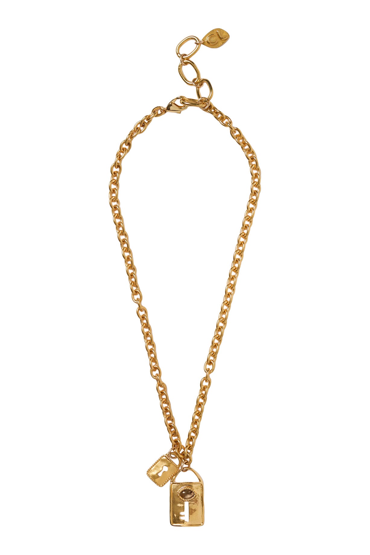 Chan Luu Lock and Key Necklace in Yellow Gold