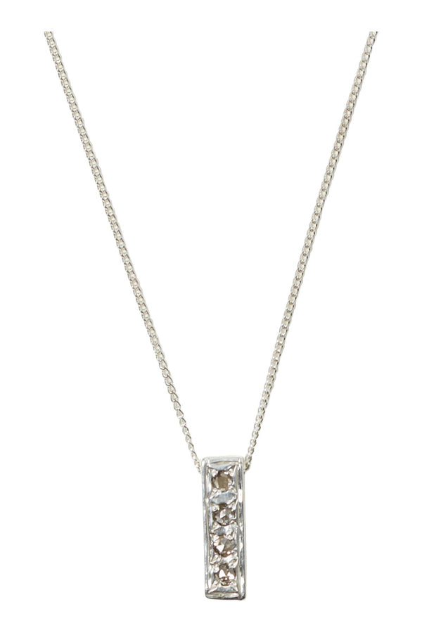 Chan Luu Bar Diamond Necklace in Silver