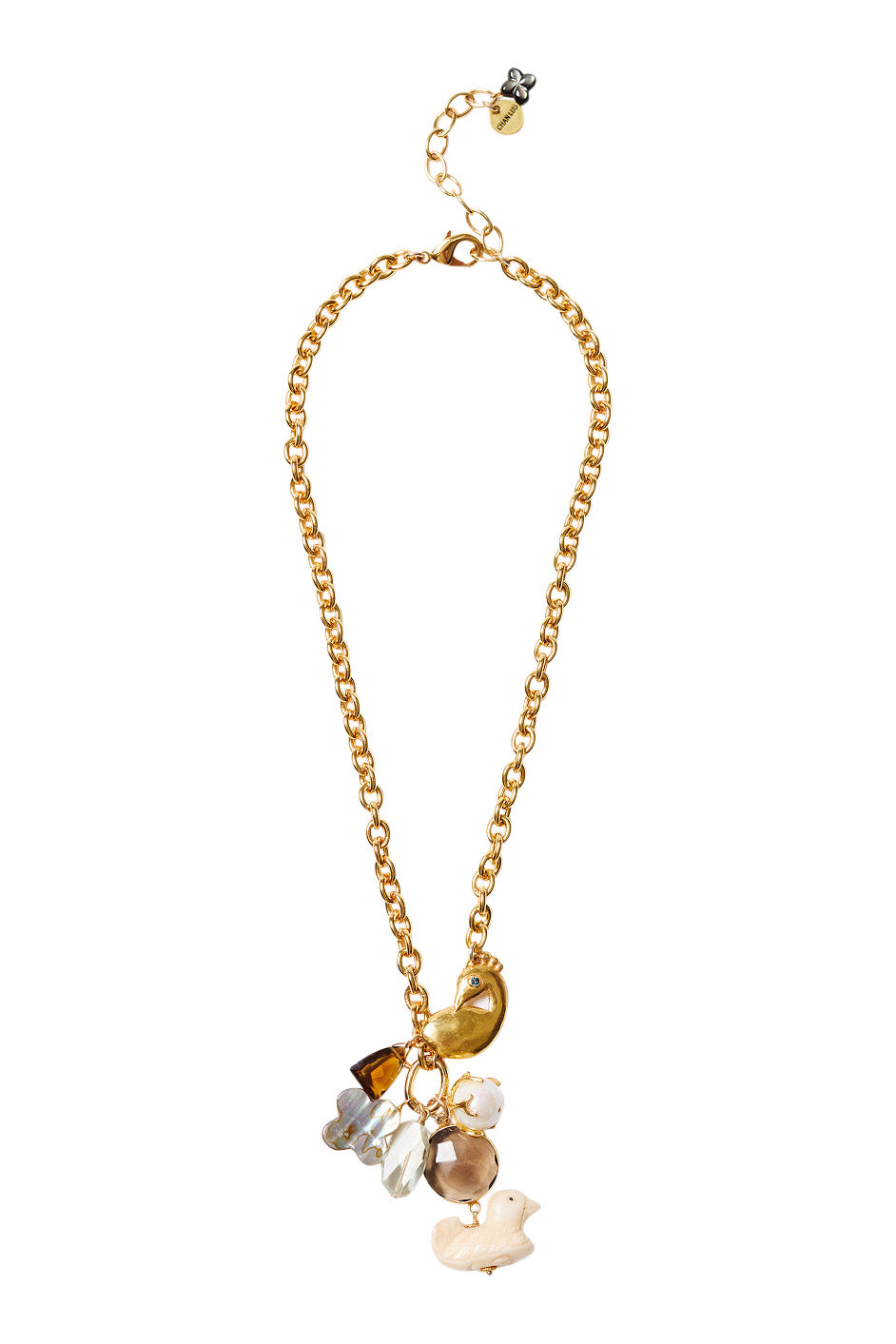 Chan Luu Peacock Charm Necklace in Multi