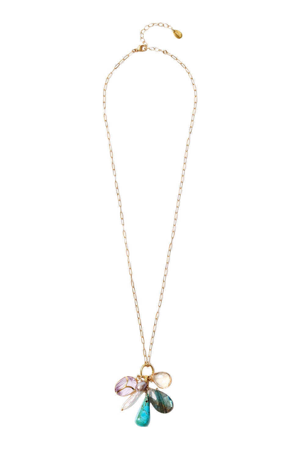 Chan Luu Scarab Charm Necklace in Multi
