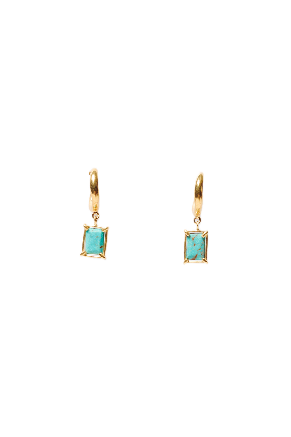Chan Luu Tabby Hoop Earrings in Turquoise