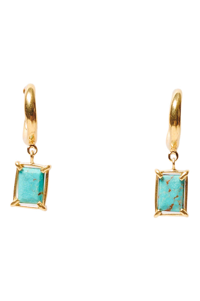 Chan Luu Tabby Hoop Earrings in Turquoise
