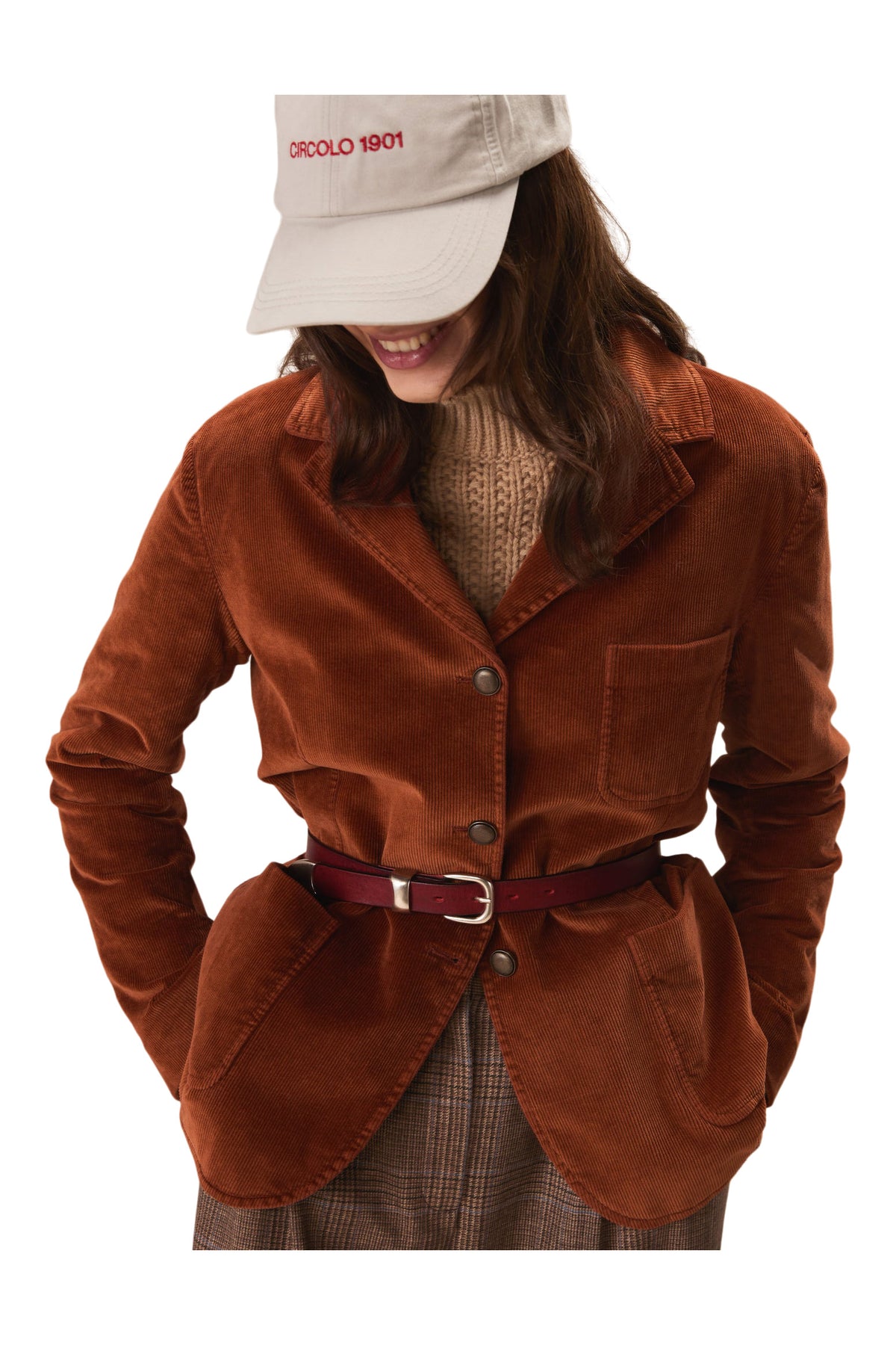 Circolo 1901 3 Button Jacket in Cinnamon
