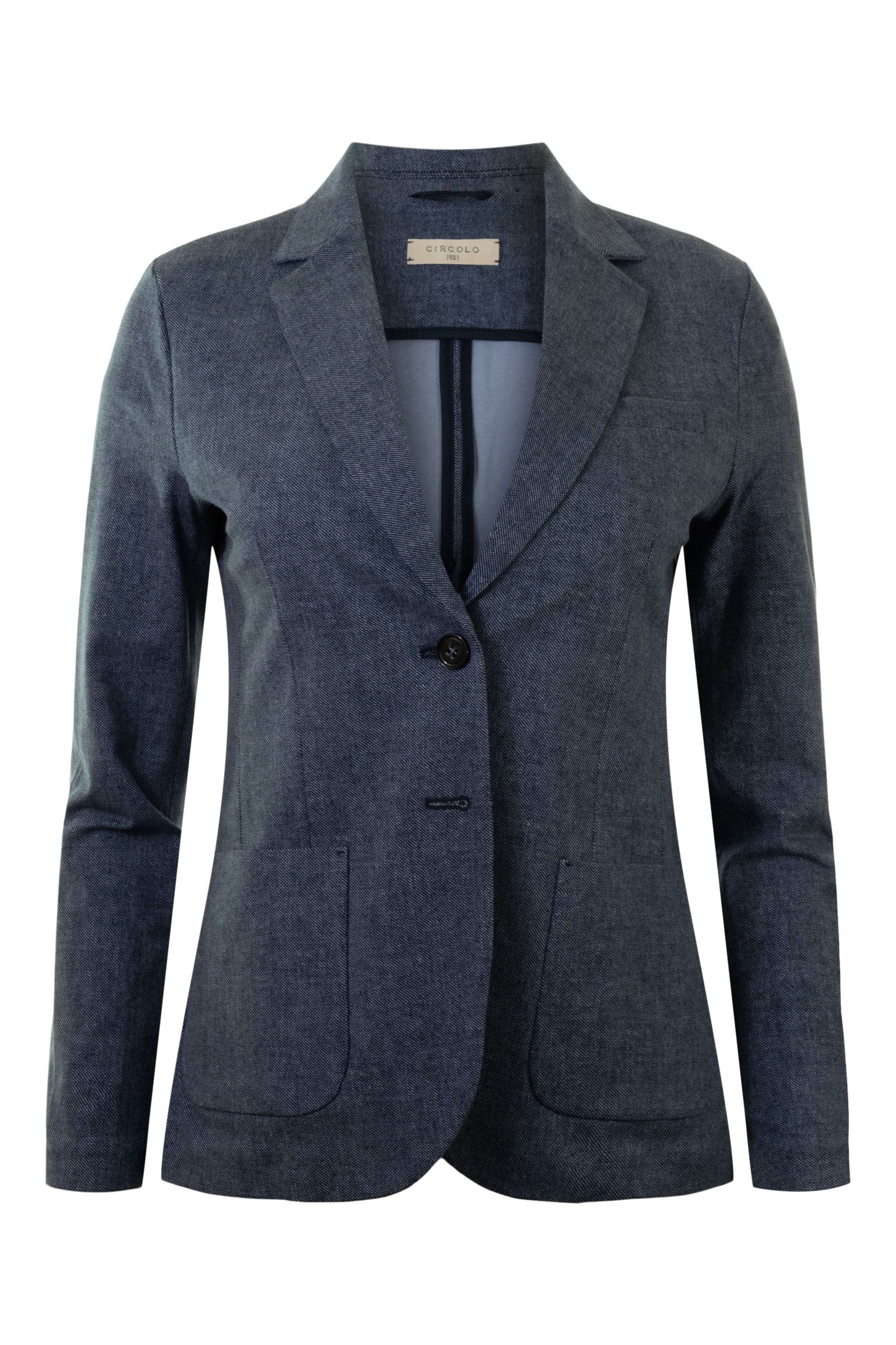 Circolo 1901 2 Button Knit Jacket in Indaco
