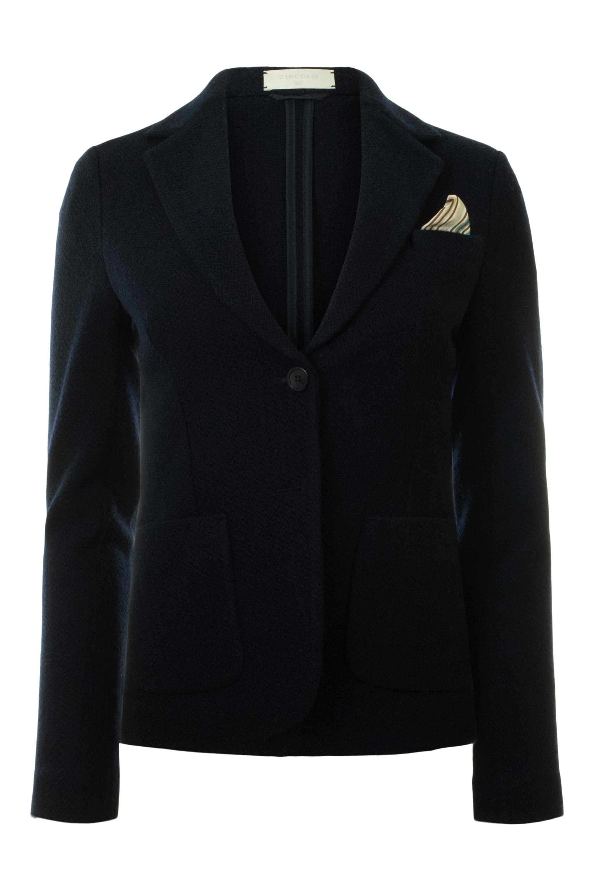 Circolo 1901 Micro Herringbone Slim Fit Blazer