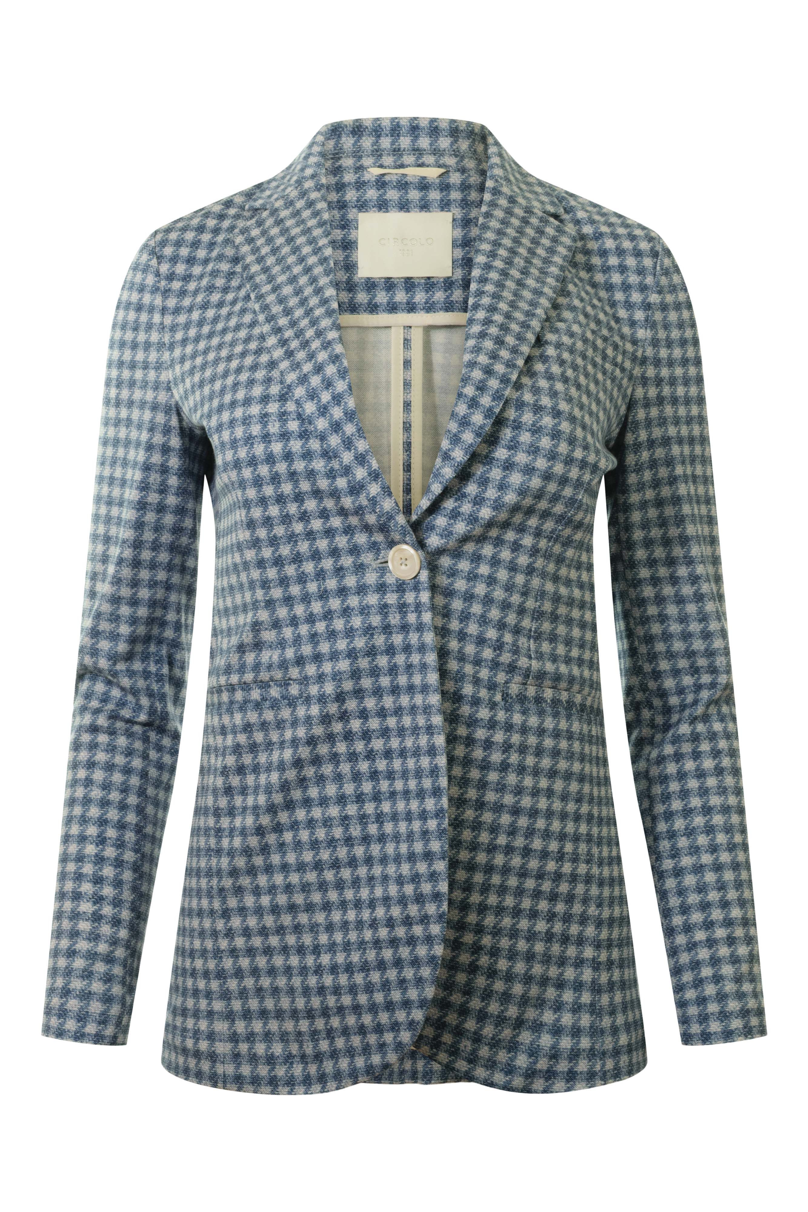 Circolo 1901 Checkered Slim Jacket in Navy