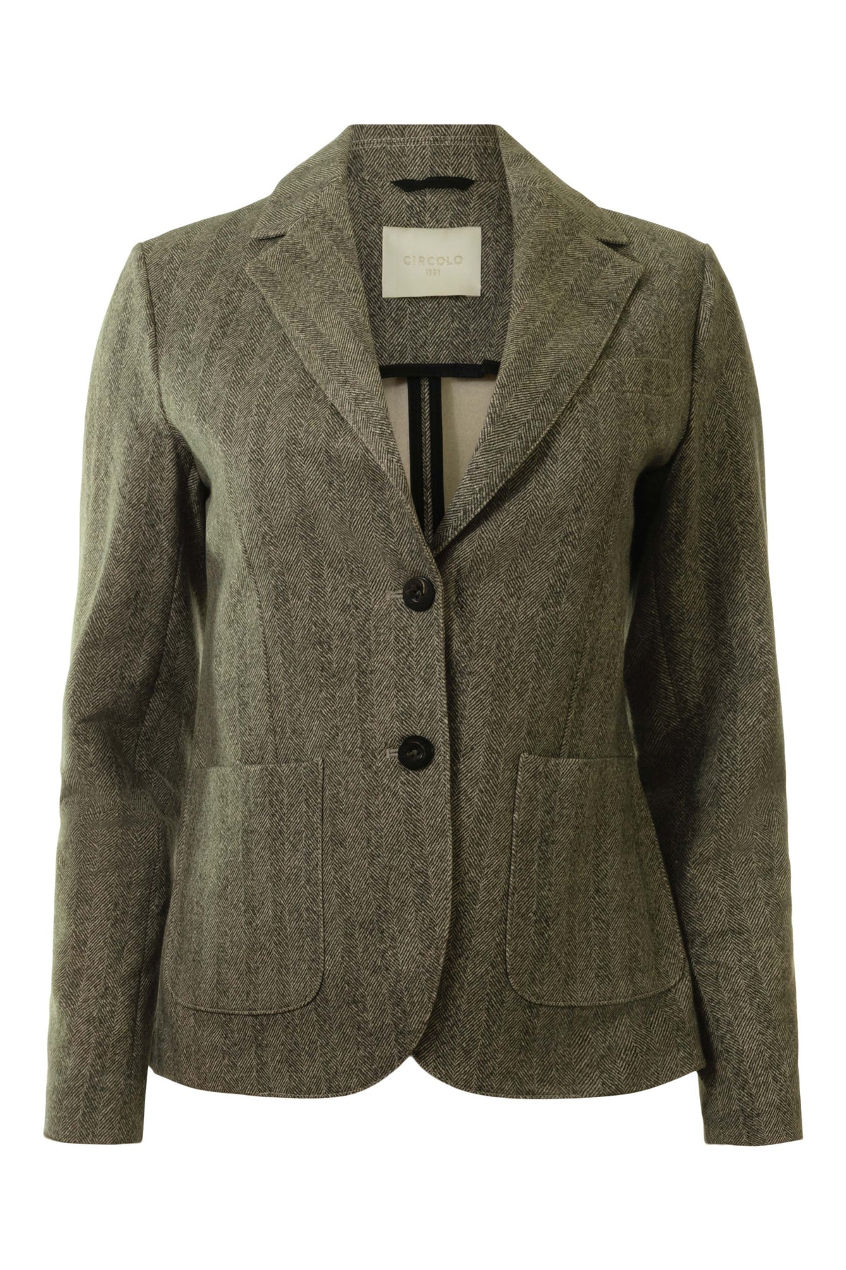 Circolo 1901 Herringbone Light Fleece Slim Fit Jacket