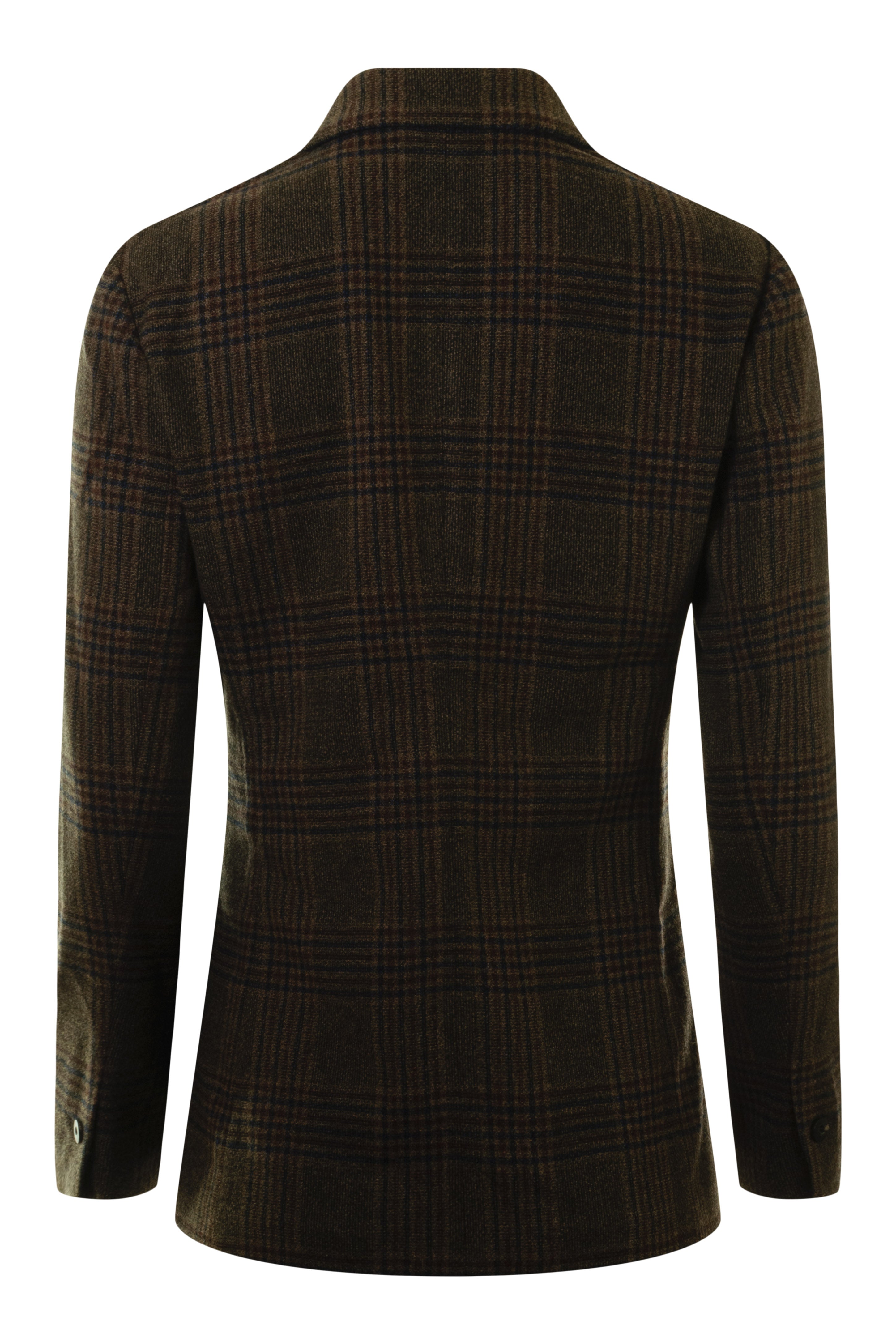 Circolo 1901 Luxury Check Wool Cashmere Blazer in Corteccia