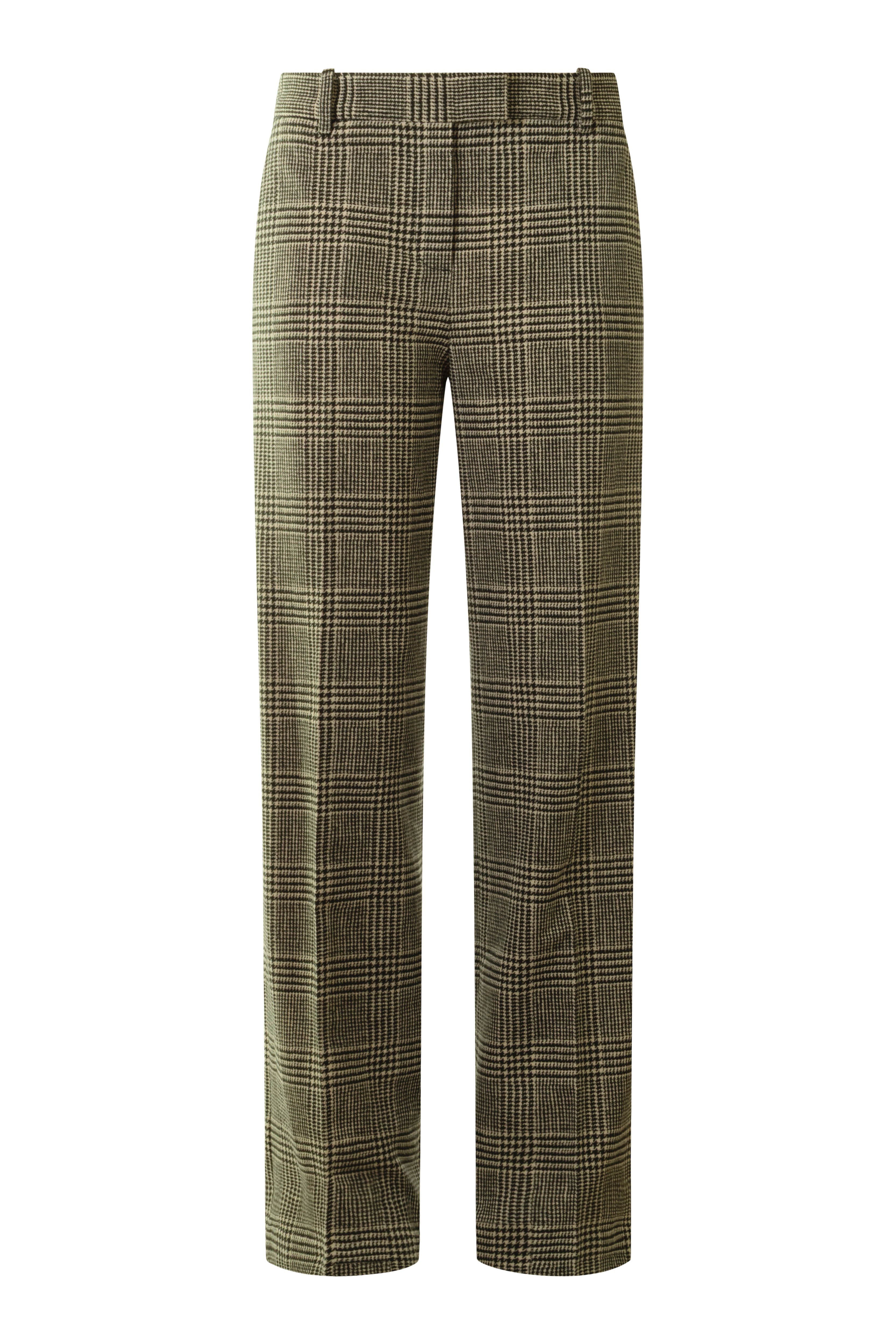 Circolo 1901 Prince of Wales Masculine Pants in Lavagne