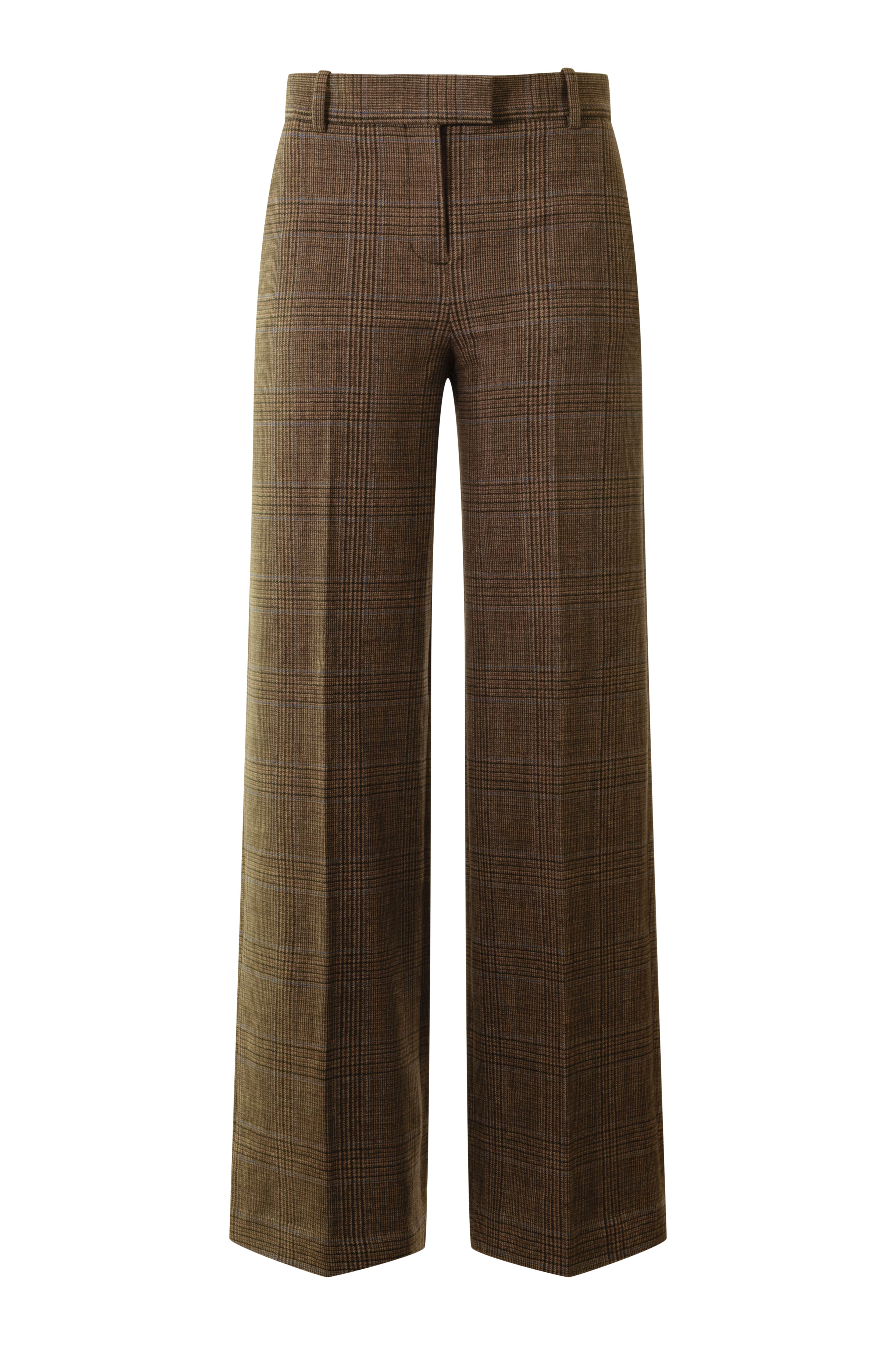 Circolo 1901 Prince of Wales Light Fleece Masculine Pants in Mocha
