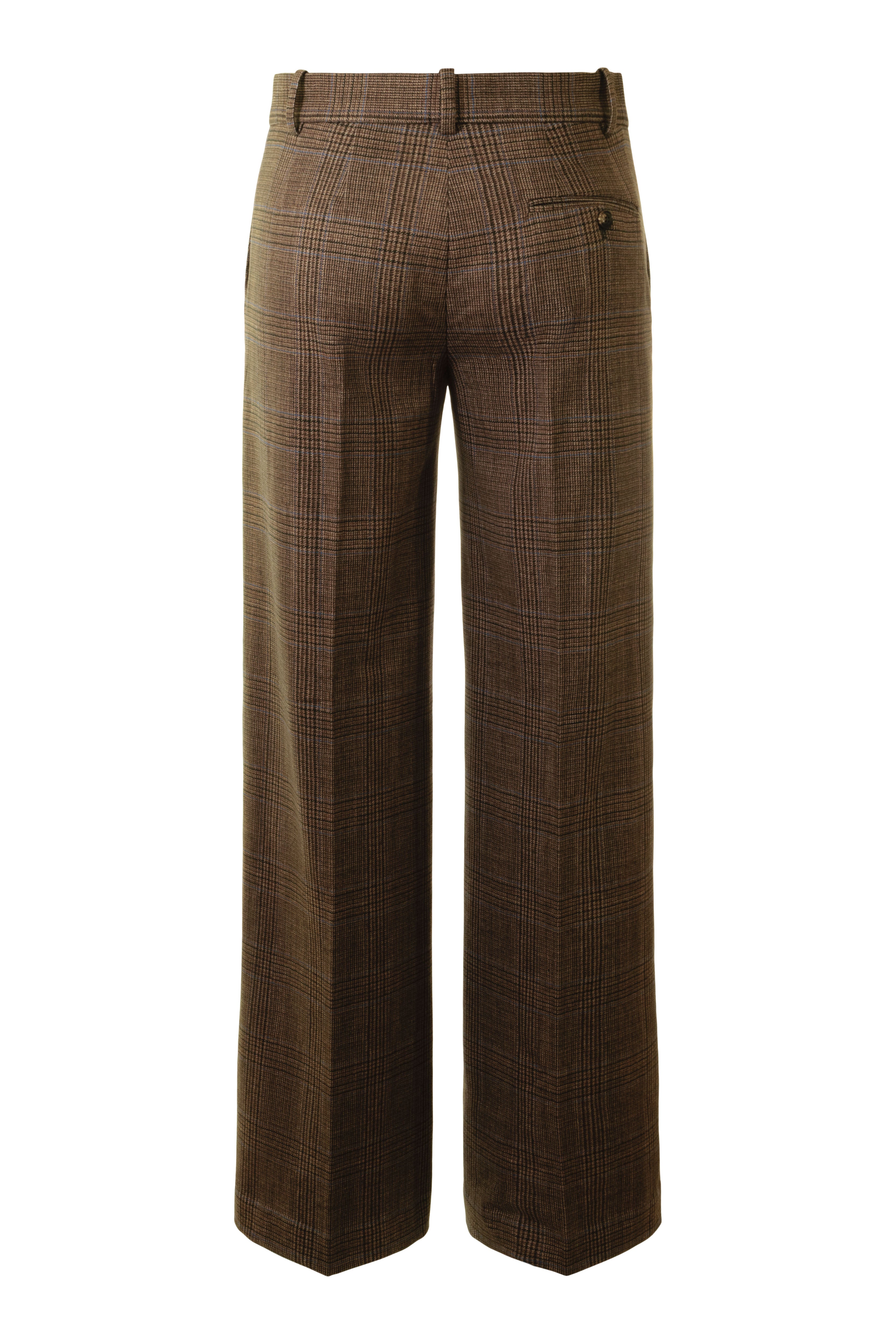 Circolo 1901 Prince of Wales Light Fleece Masculine Pants in Mocha