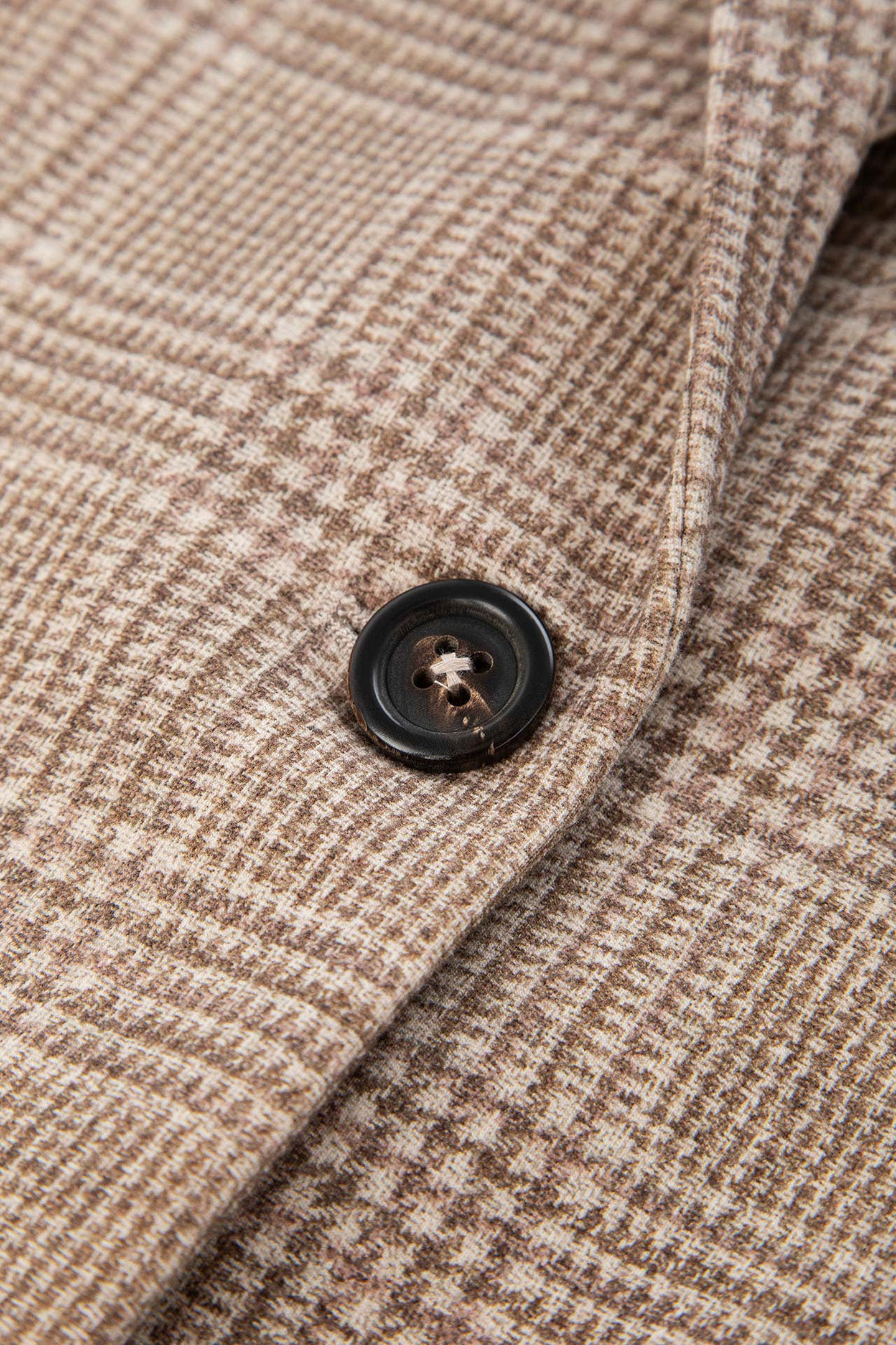 Circolo 1901 Prince of Wales Plaid Fleece Jacket in Cioccolato