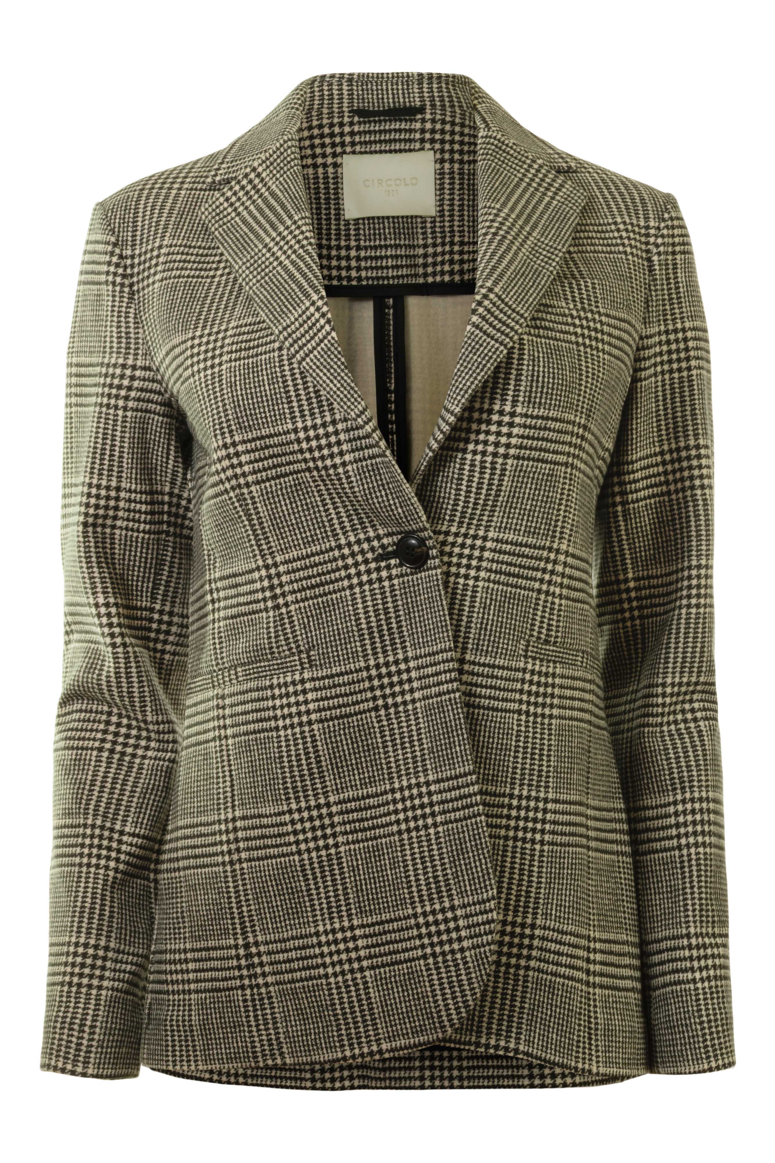 Circolo 1901 Prince of Wales Slim Blazer in Lavagne