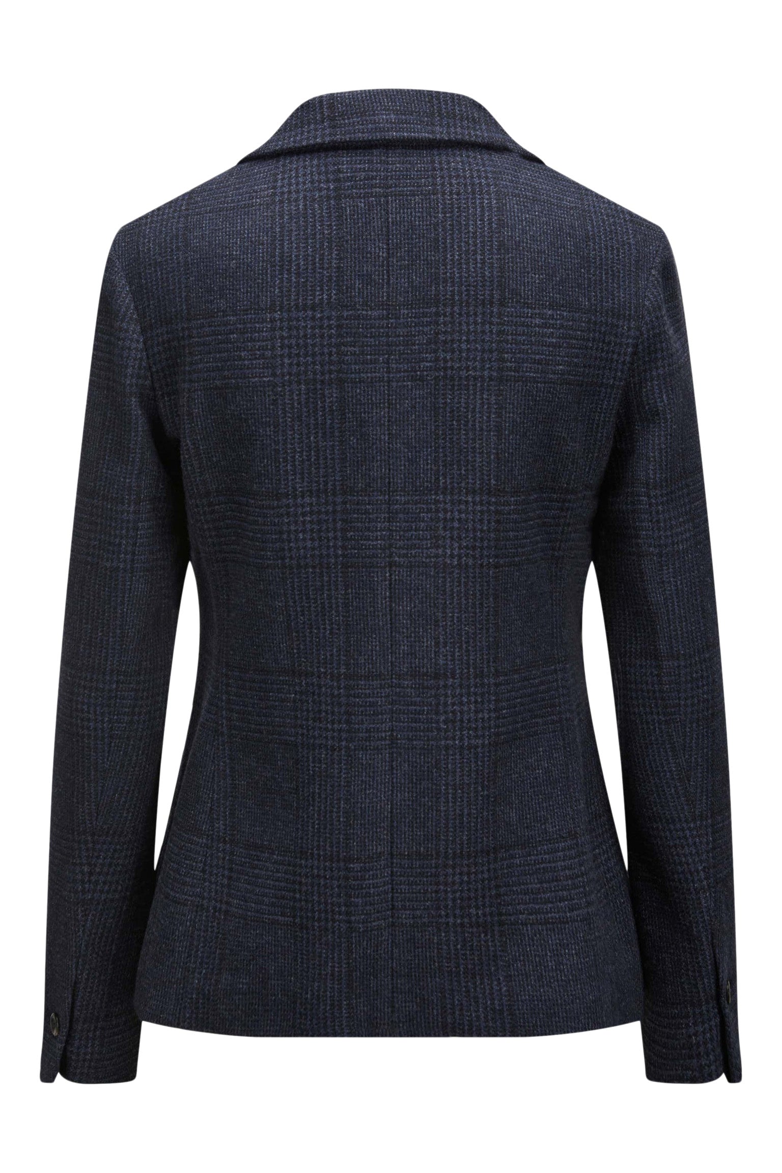 Circolo 1901 Prince of Wales Wool Cashmere Blazer in Dark Blue