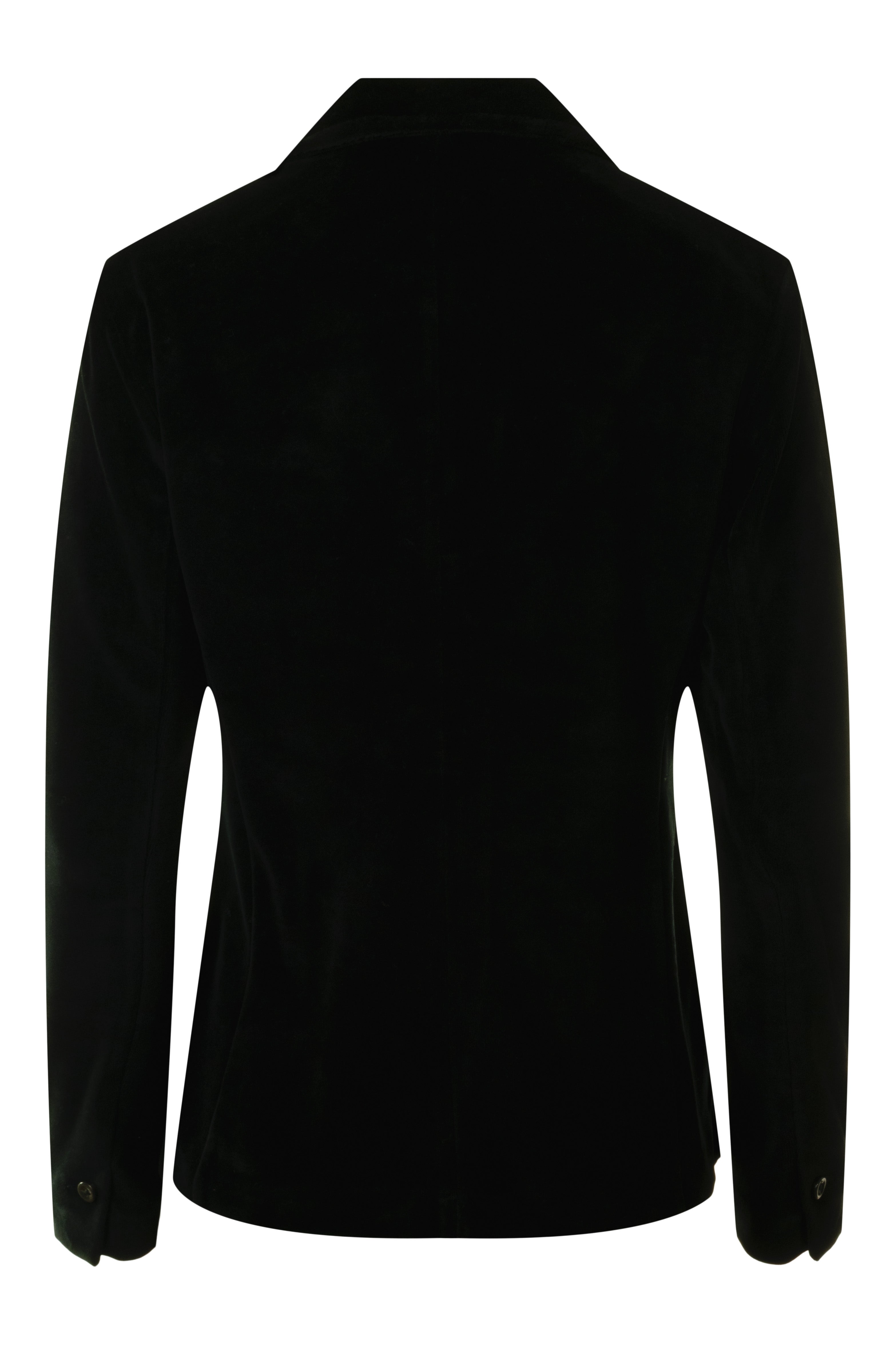 Circolo 1901 Velvet Slim Fit Jacket in Nero Pieno