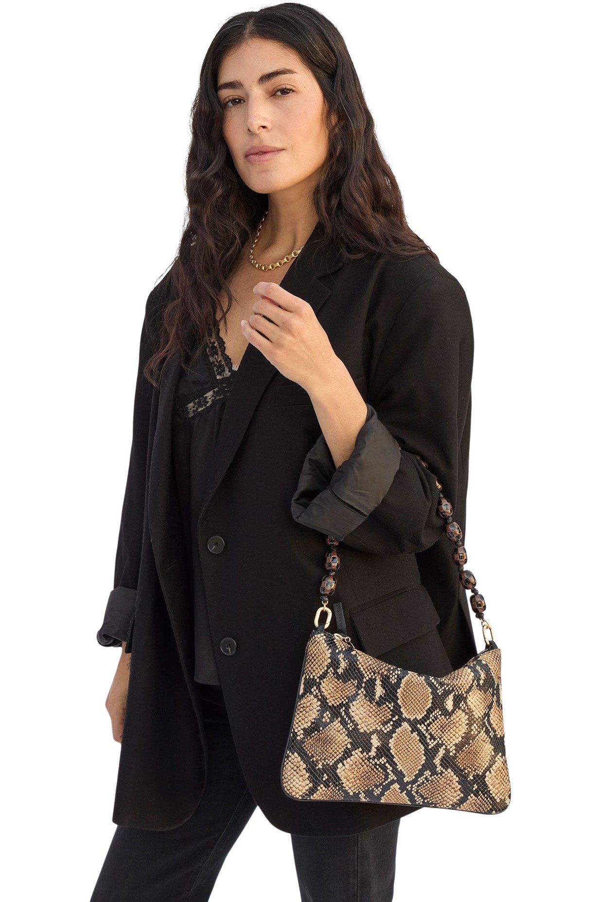 Clare V. Flat Clutch w/ Tabs

 in Tan Desert Snake