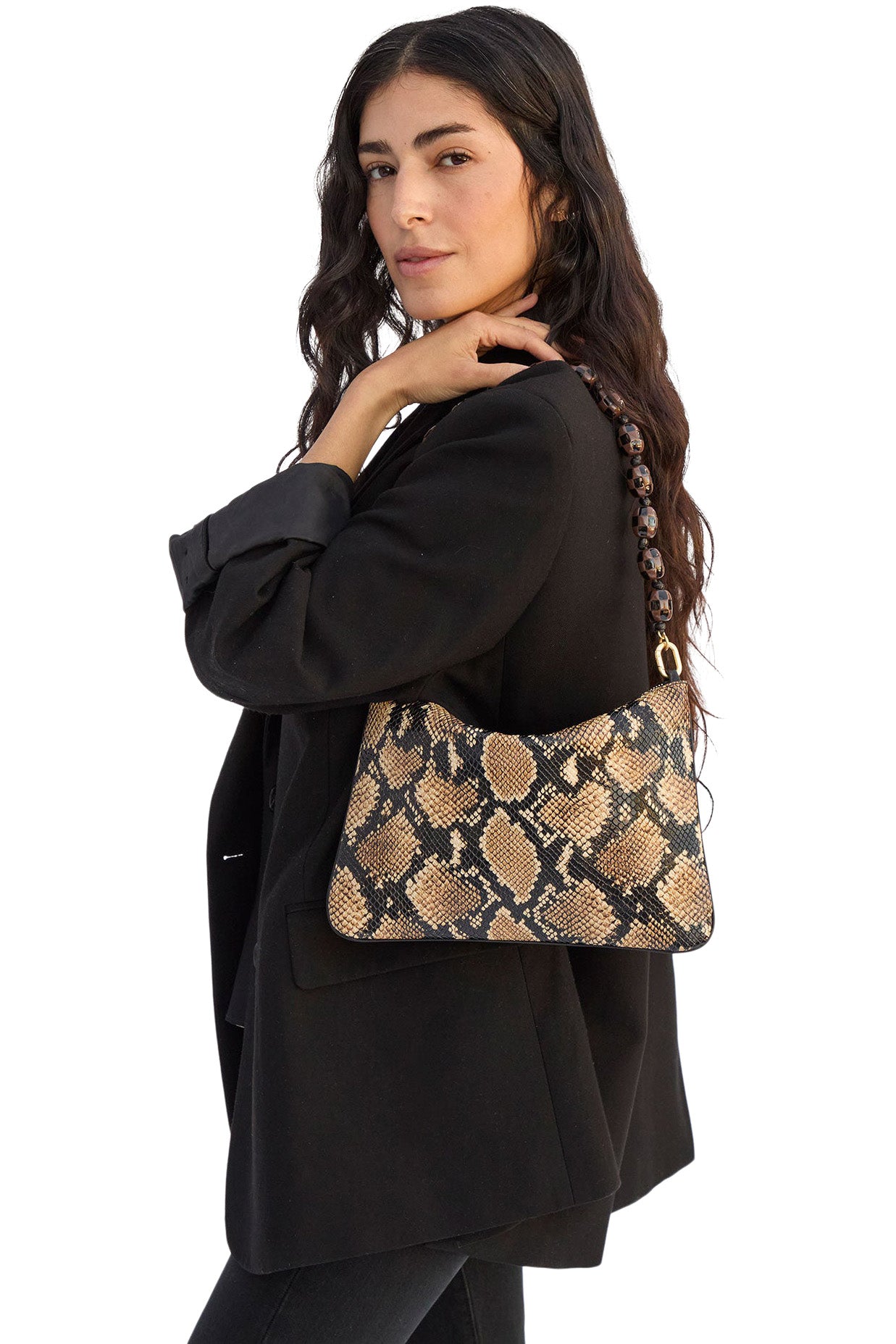 Clare V. Flat Clutch w/ Tabs

 in Tan Desert Snake