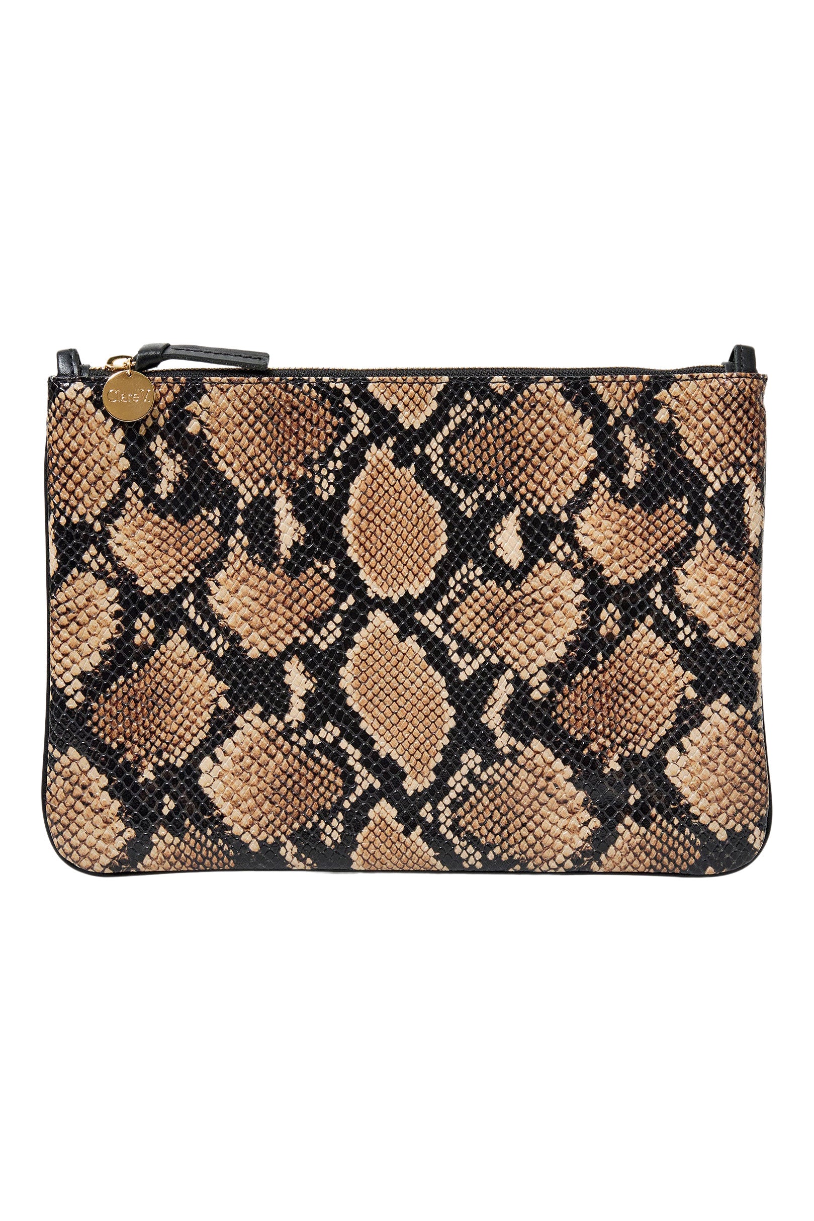 Clare V. Flat Clutch w/ Tabs

 in Tan Desert Snake
