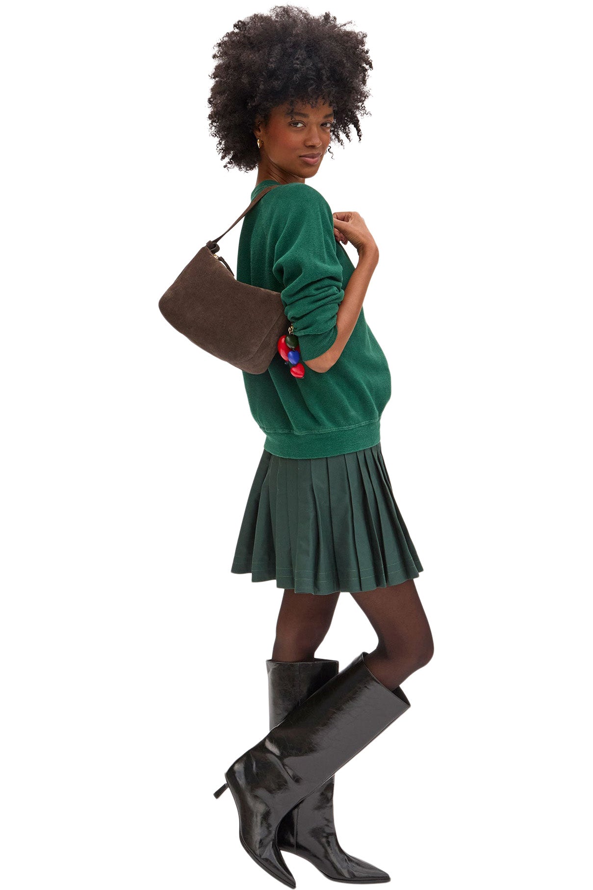 Clare V. Fleurine Suede Bag in Chocolate