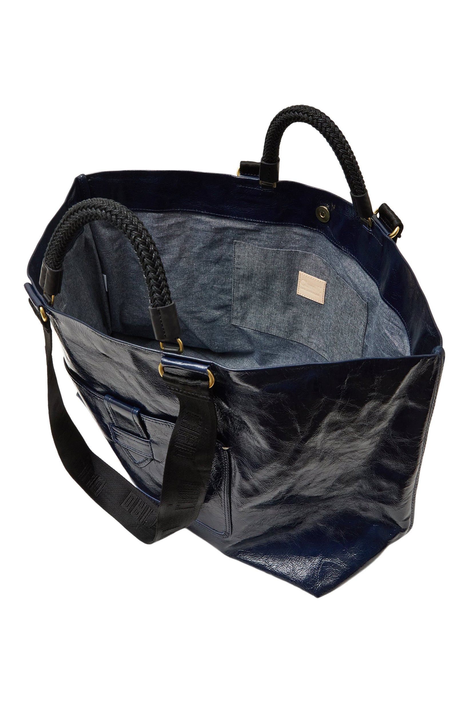 Clare V. Grande Bateau Tote in Twilight Crinkle Patent