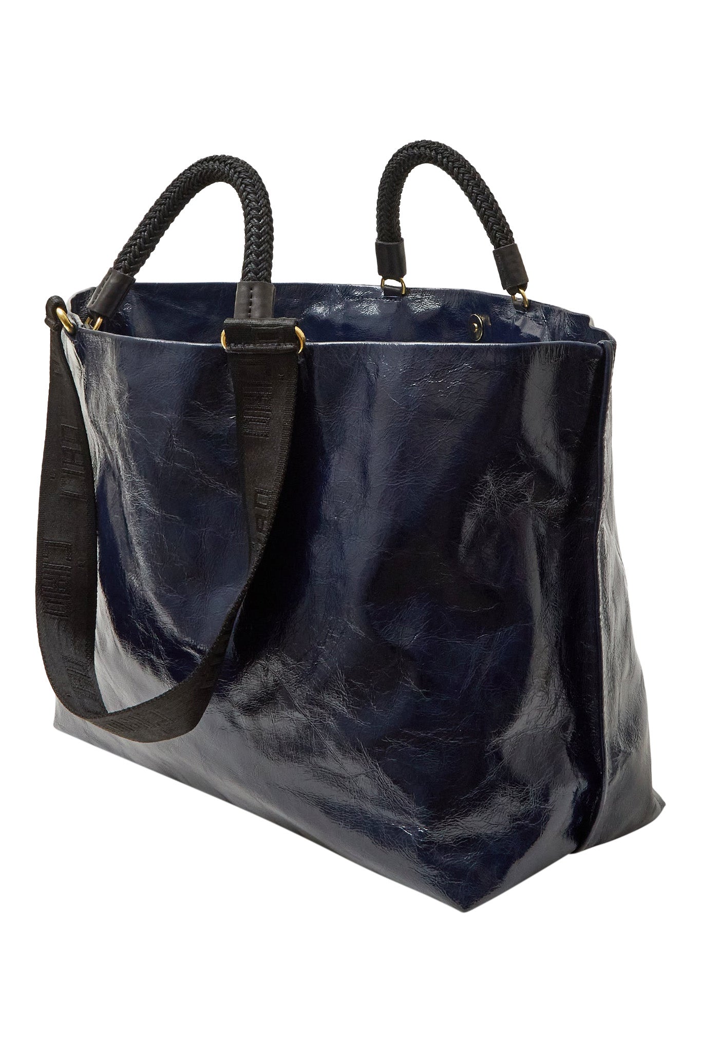 Clare V. Grande Bateau Tote in Twilight Crinkle Patent