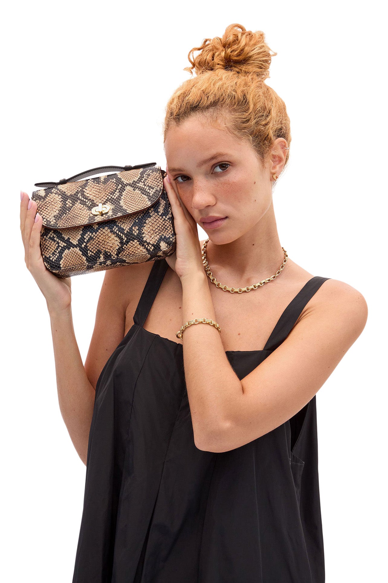 Clare V. Kathryn in Tan Desert Snake