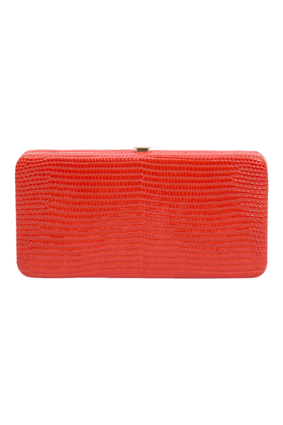 Clare V. Le Tabac in Red Glossy Lizard