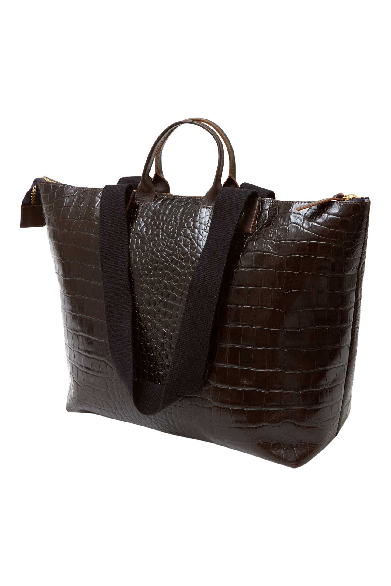 Clare V. Le Zip Sac in Kalamata Croco
