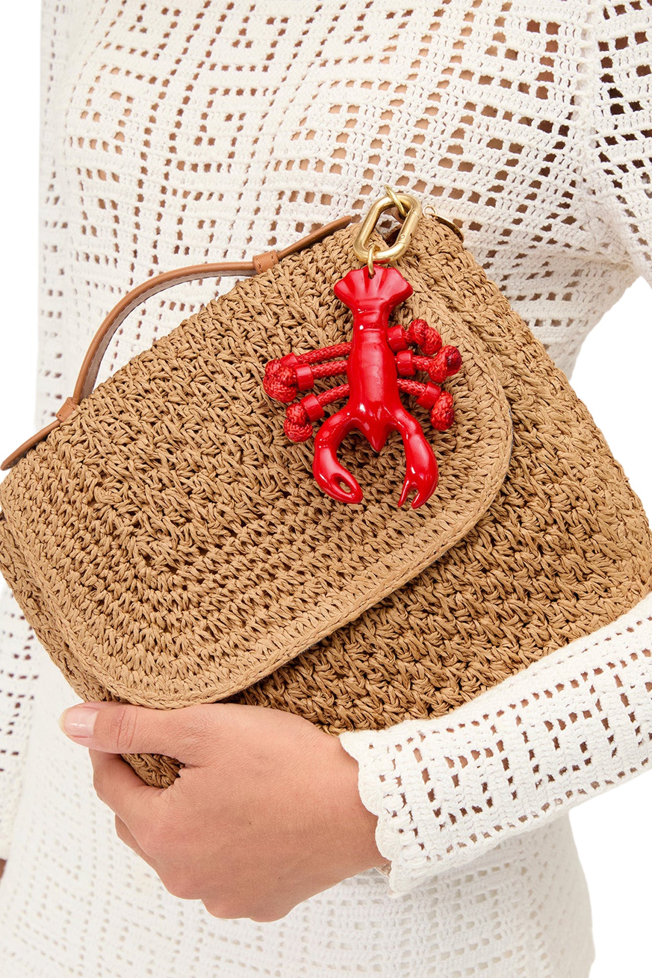 Clare V. Louis with Top Handle in Palm Raffia