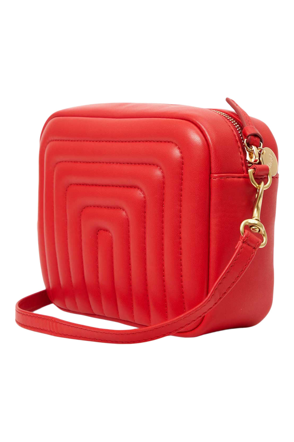 Clare V. Midi Sac in Rouge Channel Quilted