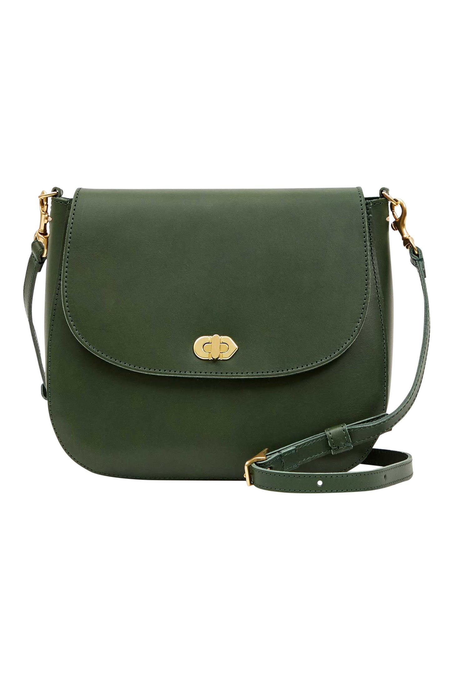 Clare V. Turnlock Louis Bag in Evergreen