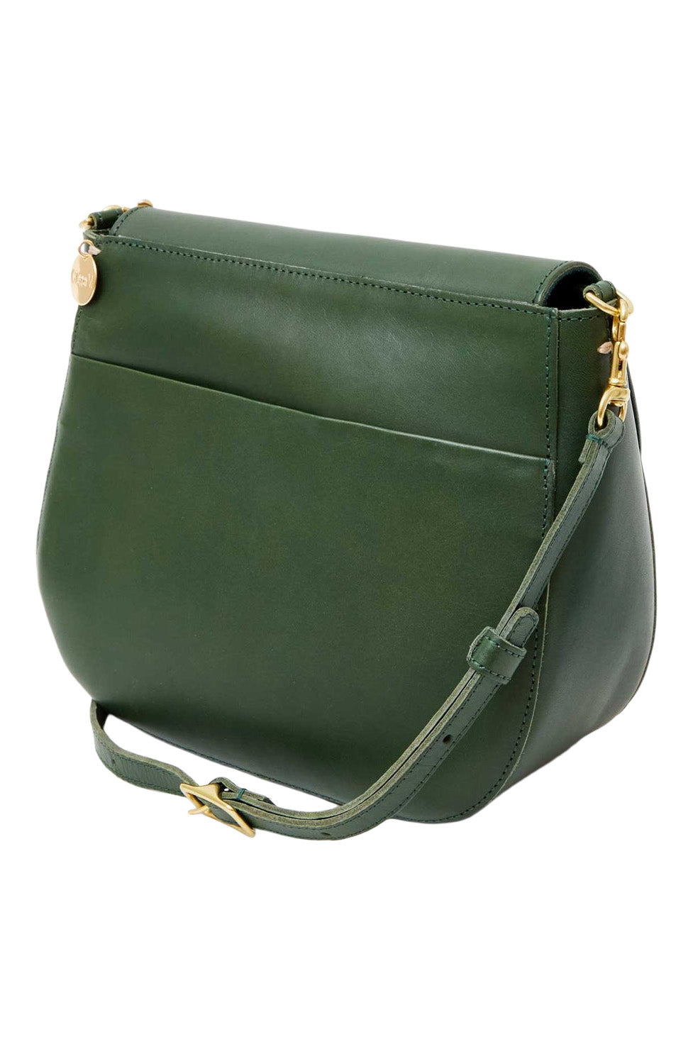 Clare V. Turnlock Louis Bag in Evergreen