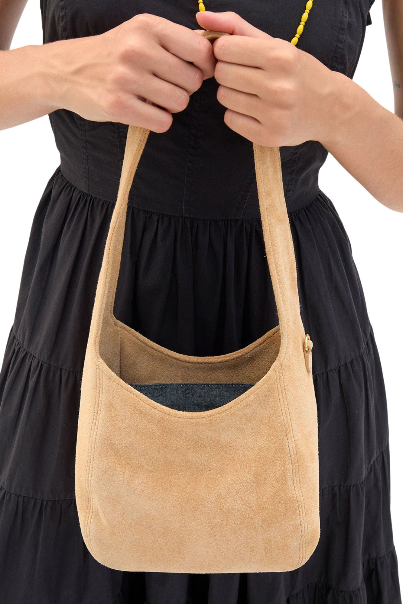 Clare V. Petit Bando in Dune Suede