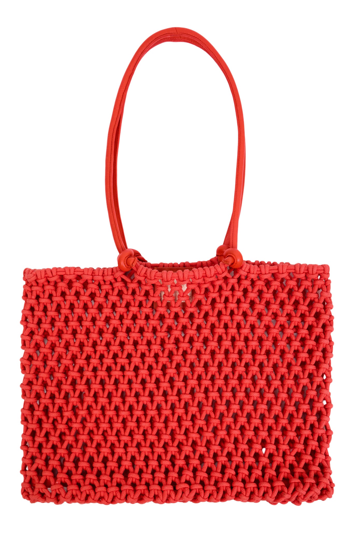 Clare V. Sandy Beach Tote in Bright Poppy