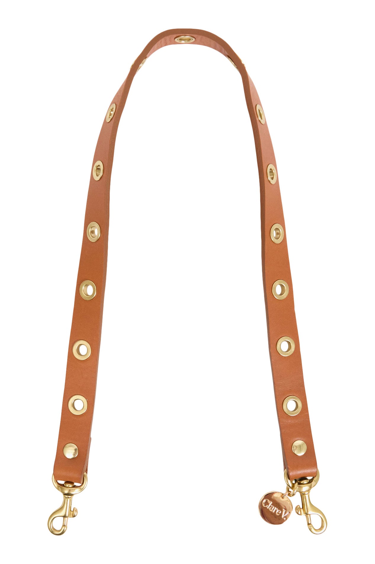 Clare V. Shoulder Strap in Cuoio w/ Grommets