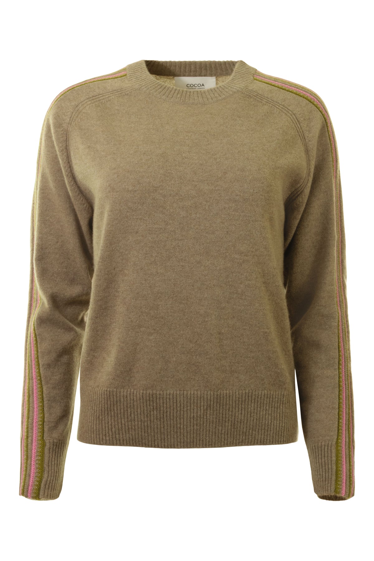 Cocoa Cashmere Niamh Stripe Sweater in Natural Brown