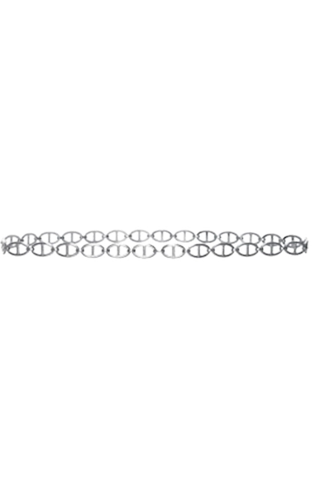 Frame Denim Open Link Chain Belt in Silver