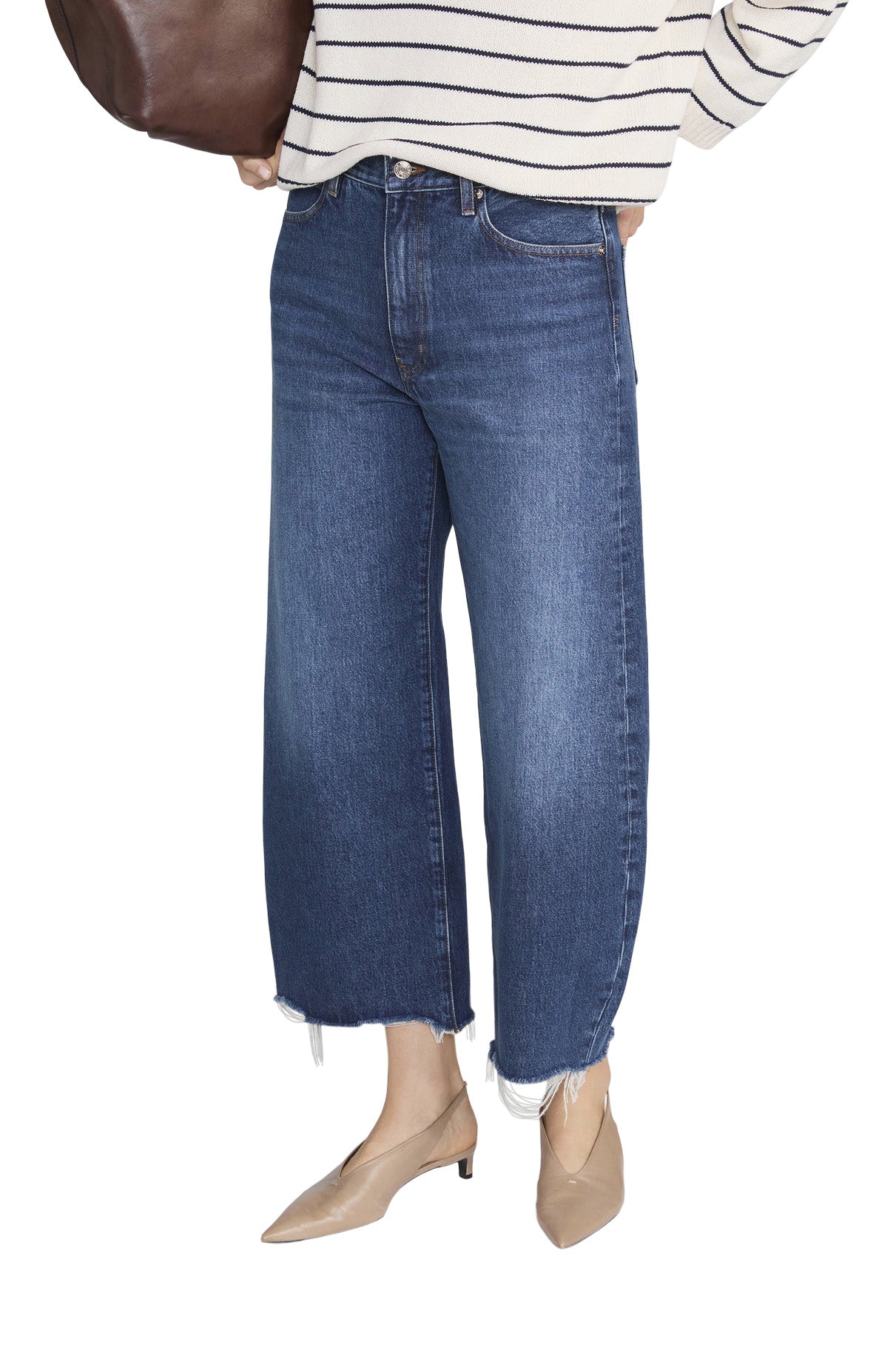 Frame Denim Bow Crop in Acumen New Fray
