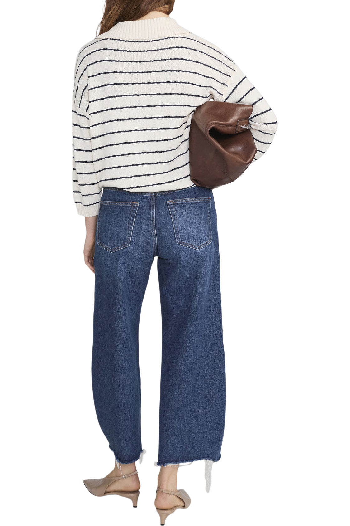 Frame Denim Bow Crop in Acumen New Fray