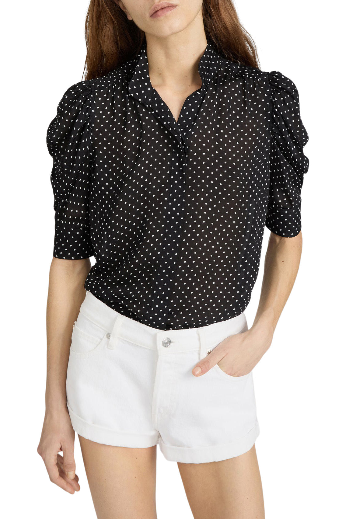 Frame Denim Gillian Top in Black Multi